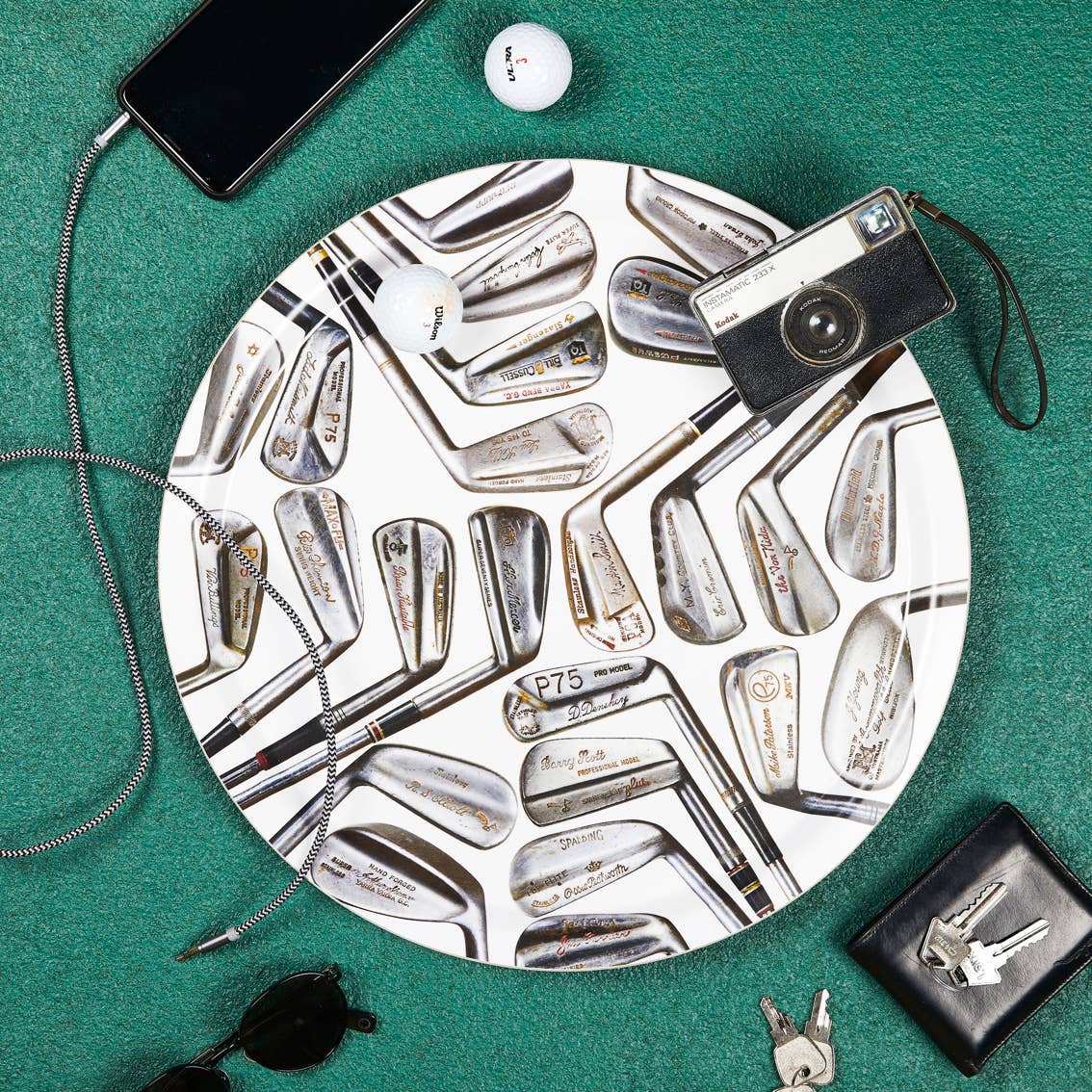 Vintage Signature Golf Clubs Birchwood Dining Tray