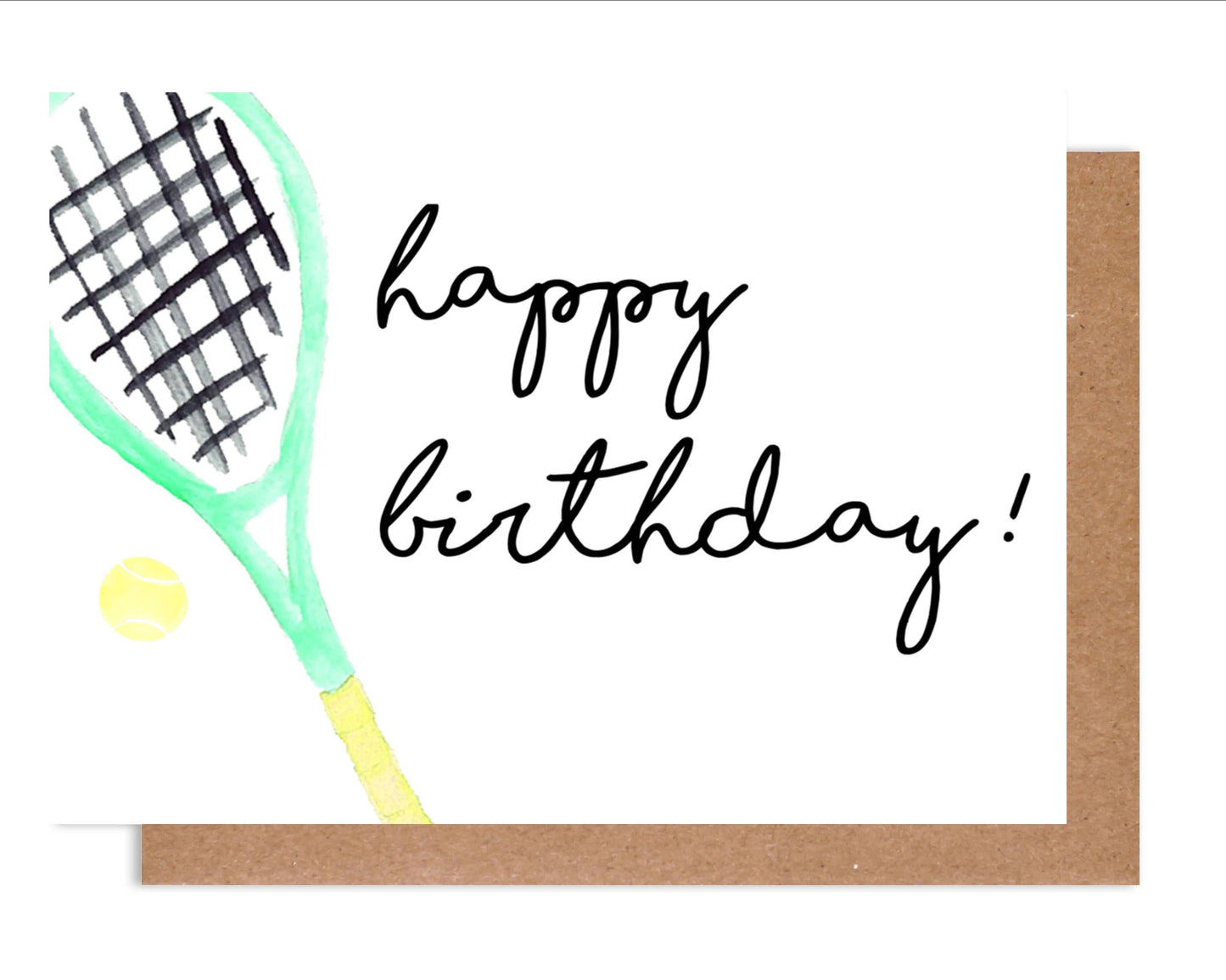 Inland Haus Co Happy Birthday Tennis Racket Card