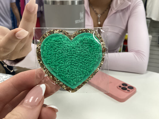 Stoney Clover Lane-Periwinkle Glitter Heart Patch