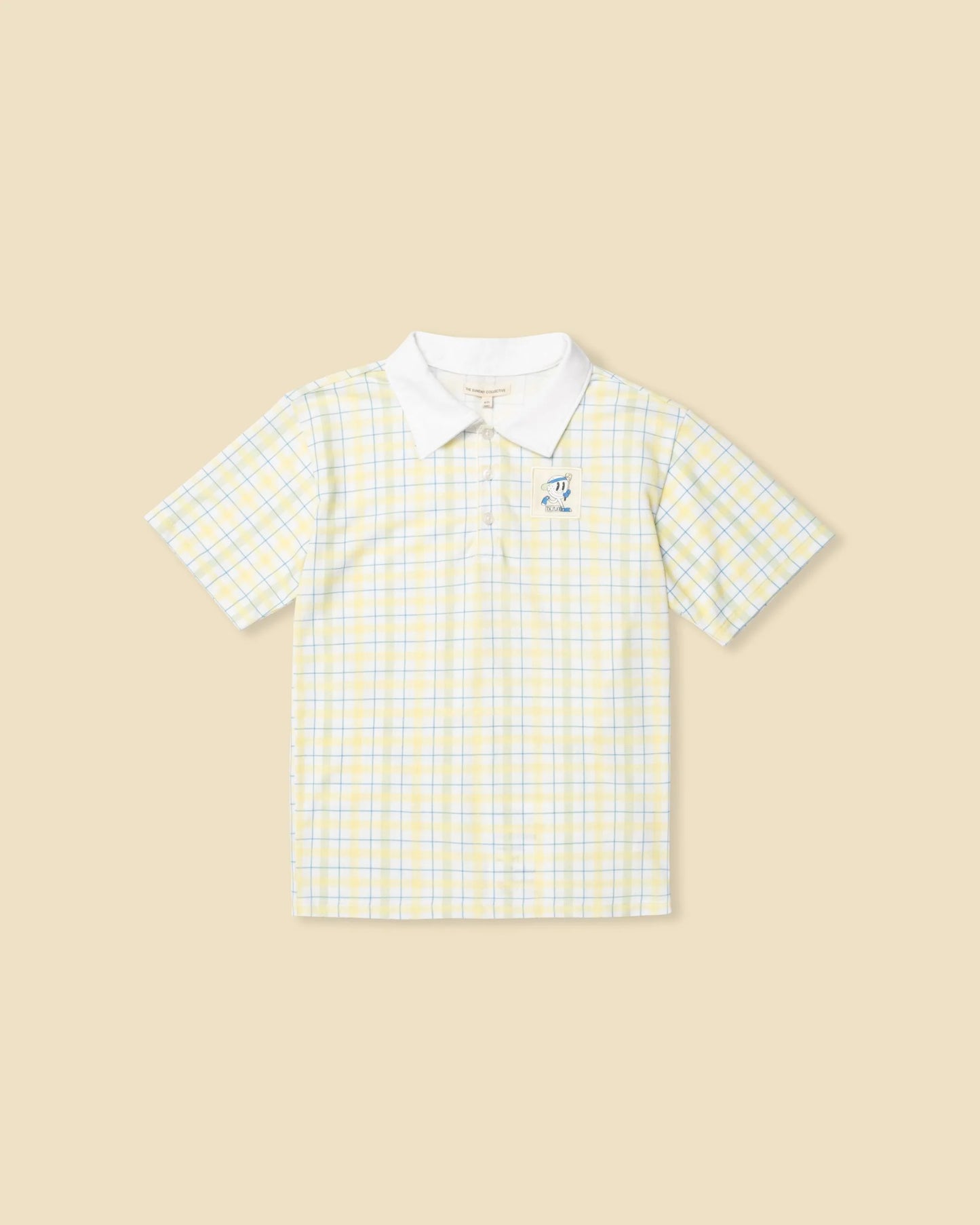 The Sunday Collective Play Polo in Patch Plaid