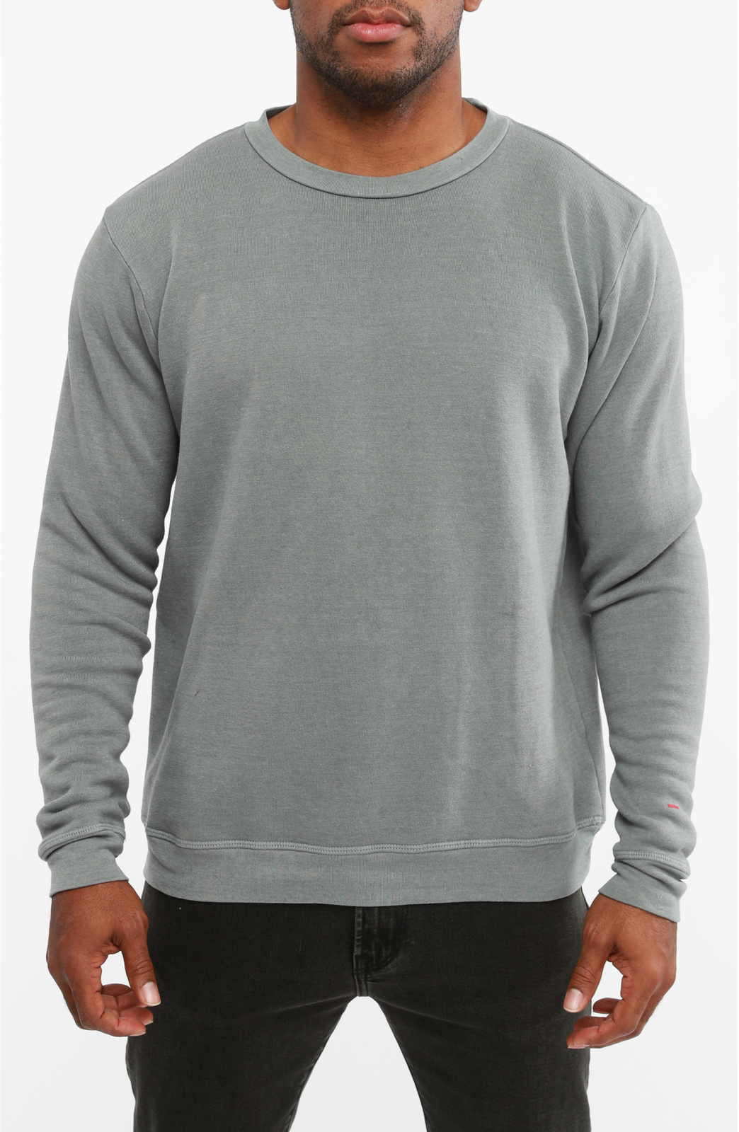 SWEATSHIRT-MID GREY-ULTRA SOFT: L