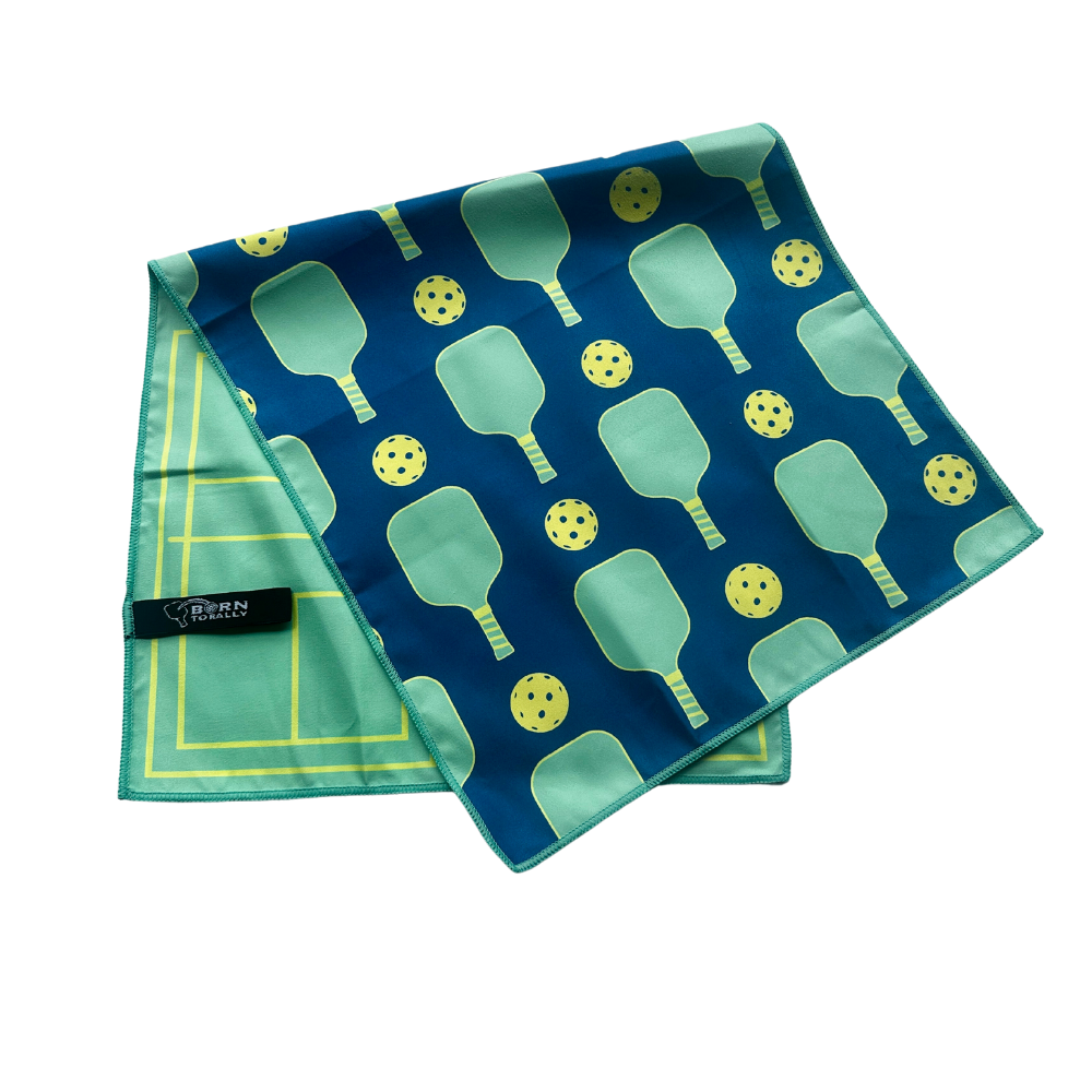 Pickleball Paddle Double-Sided Microfiber Athletic Towel born to rally