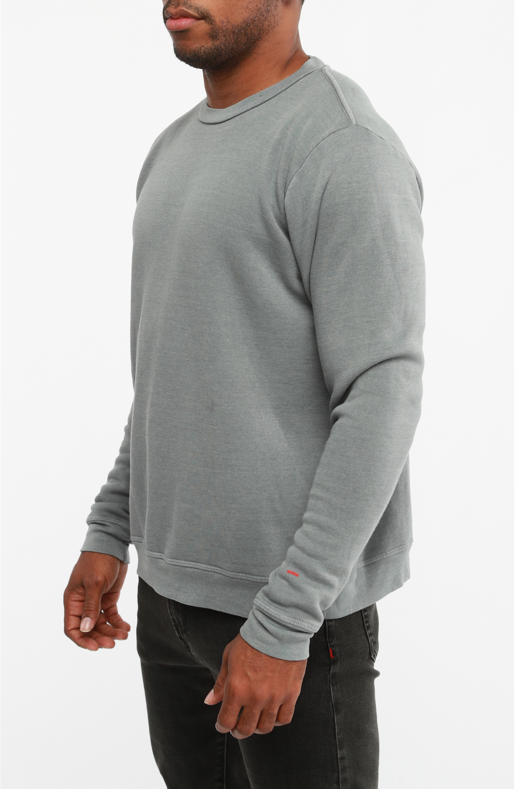 SWEATSHIRT-MID GREY-ULTRA SOFT: L