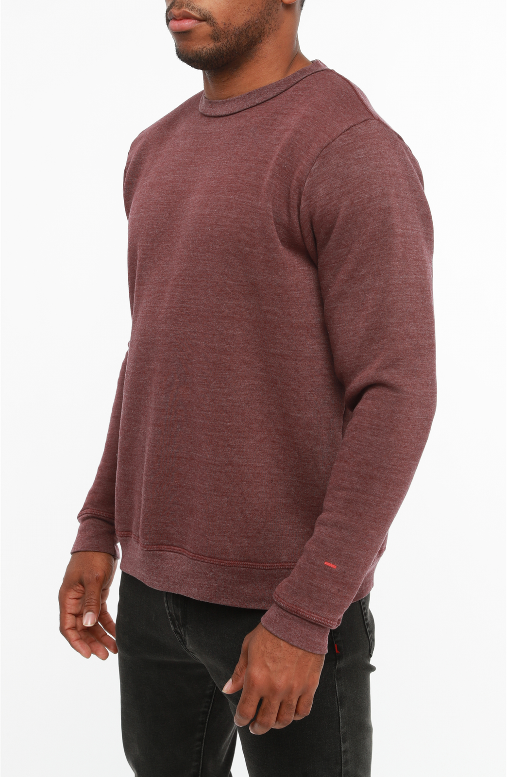 SWEATSHIRT-MAROON-ULTRA SOFT: L