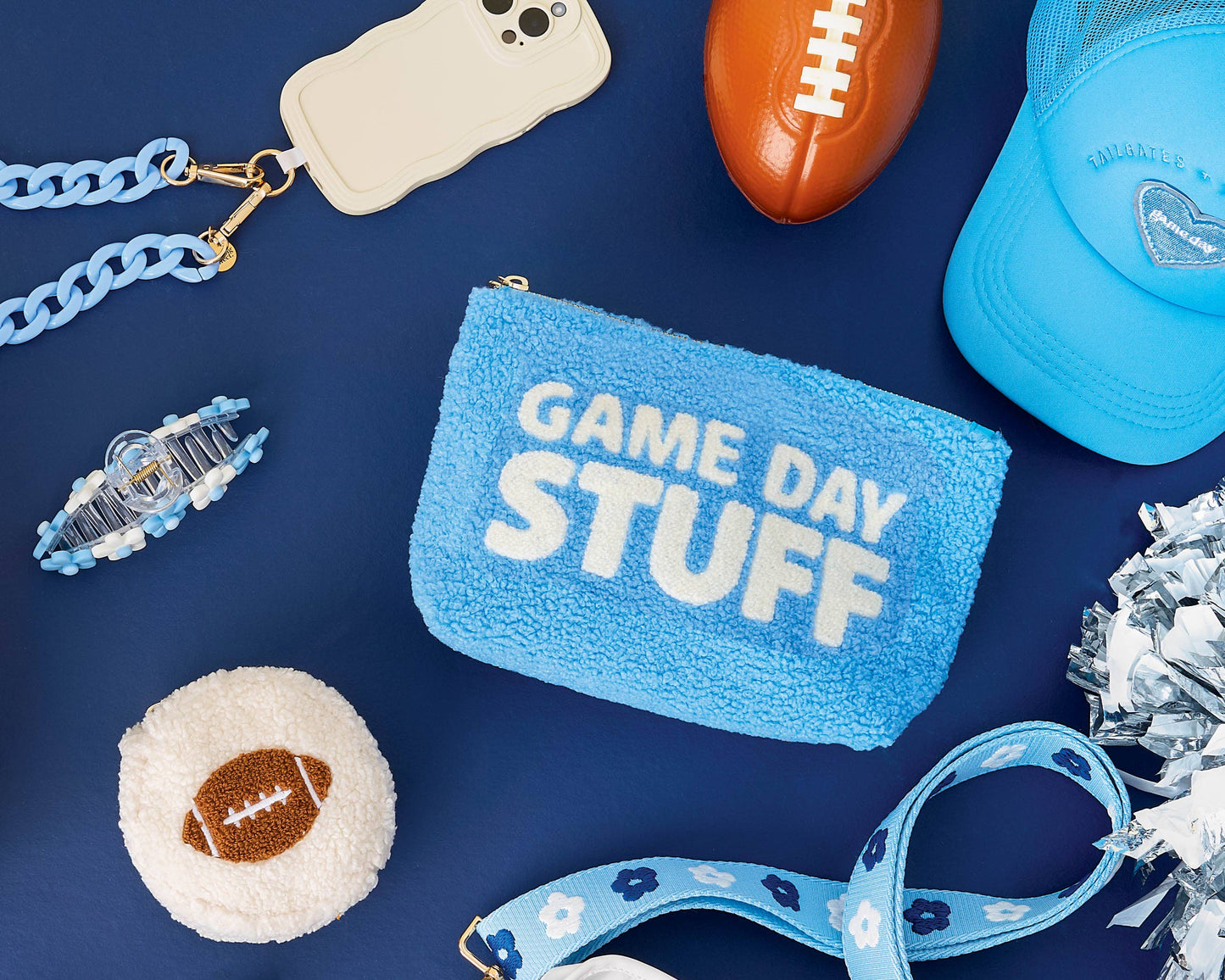 Teddy Pouch-Gameday Stuff: Navy