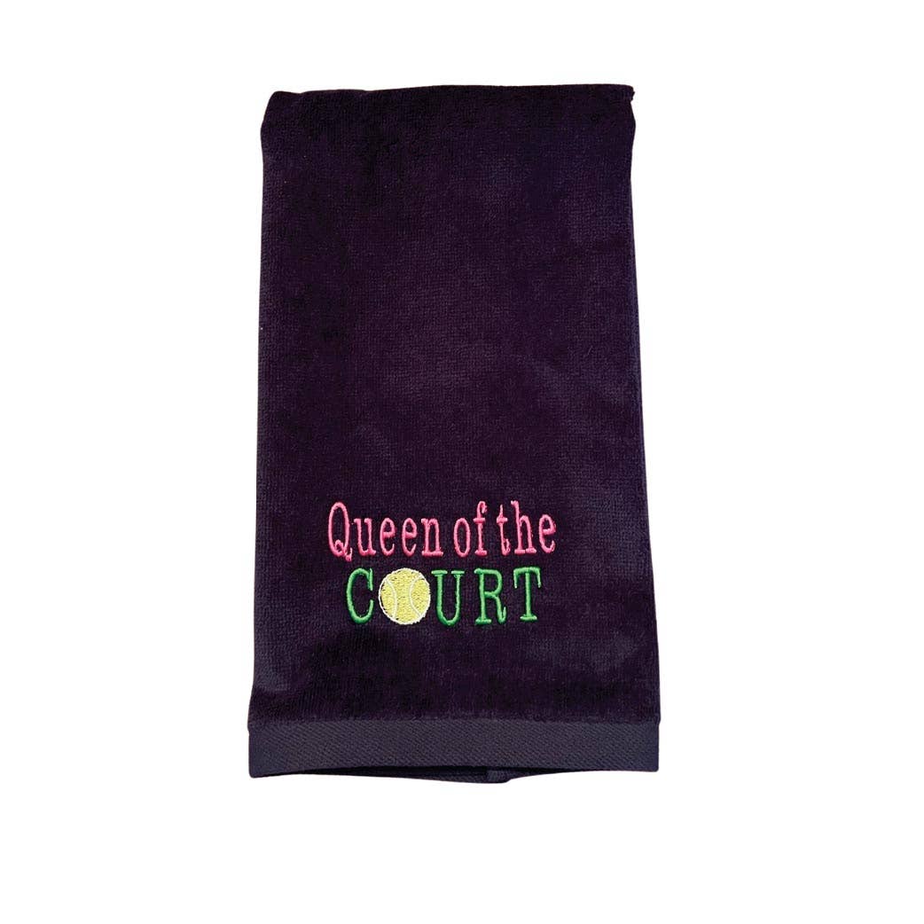 KING/QUEEN OF THE COURT EMBROIDERED TENNIS TOWELS