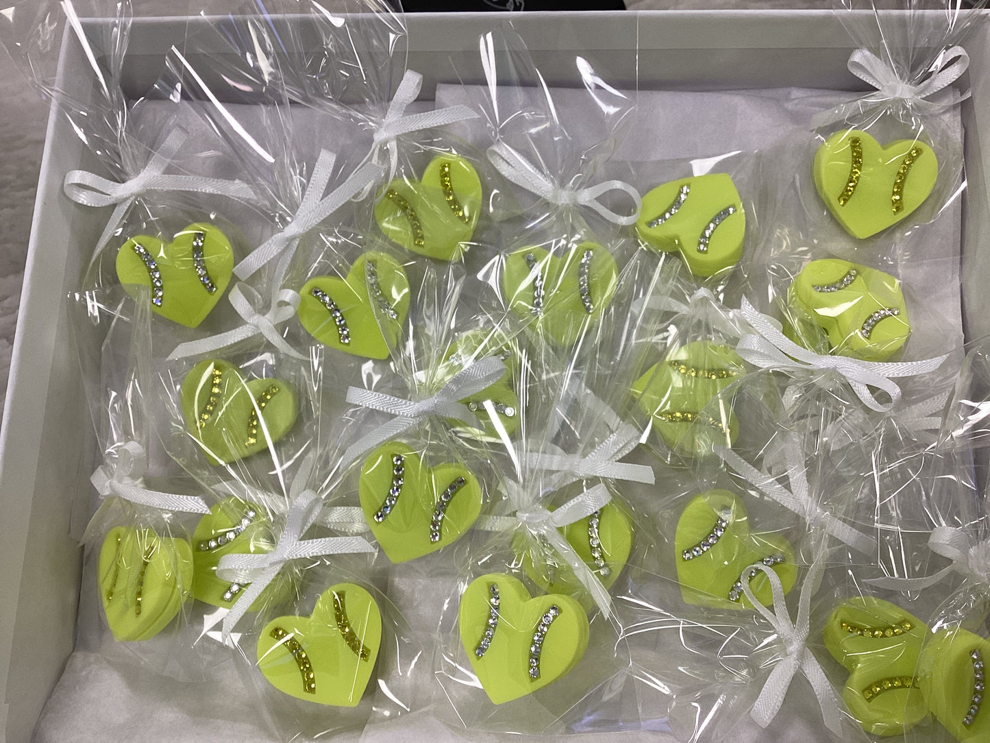 JA Sport Crystal Green Heart Dampners