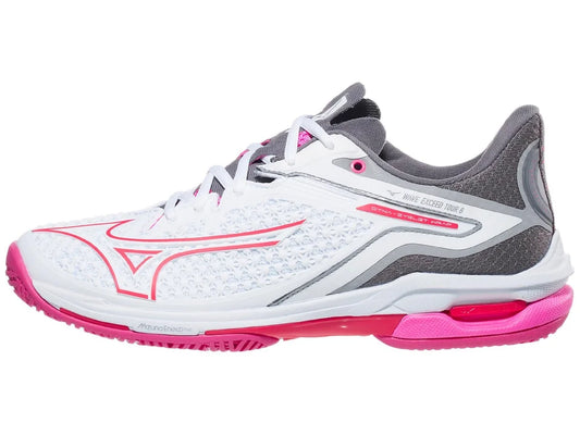 Mizuno Women’s wave exceed tour 6AC Tennis shoes white and radiant red