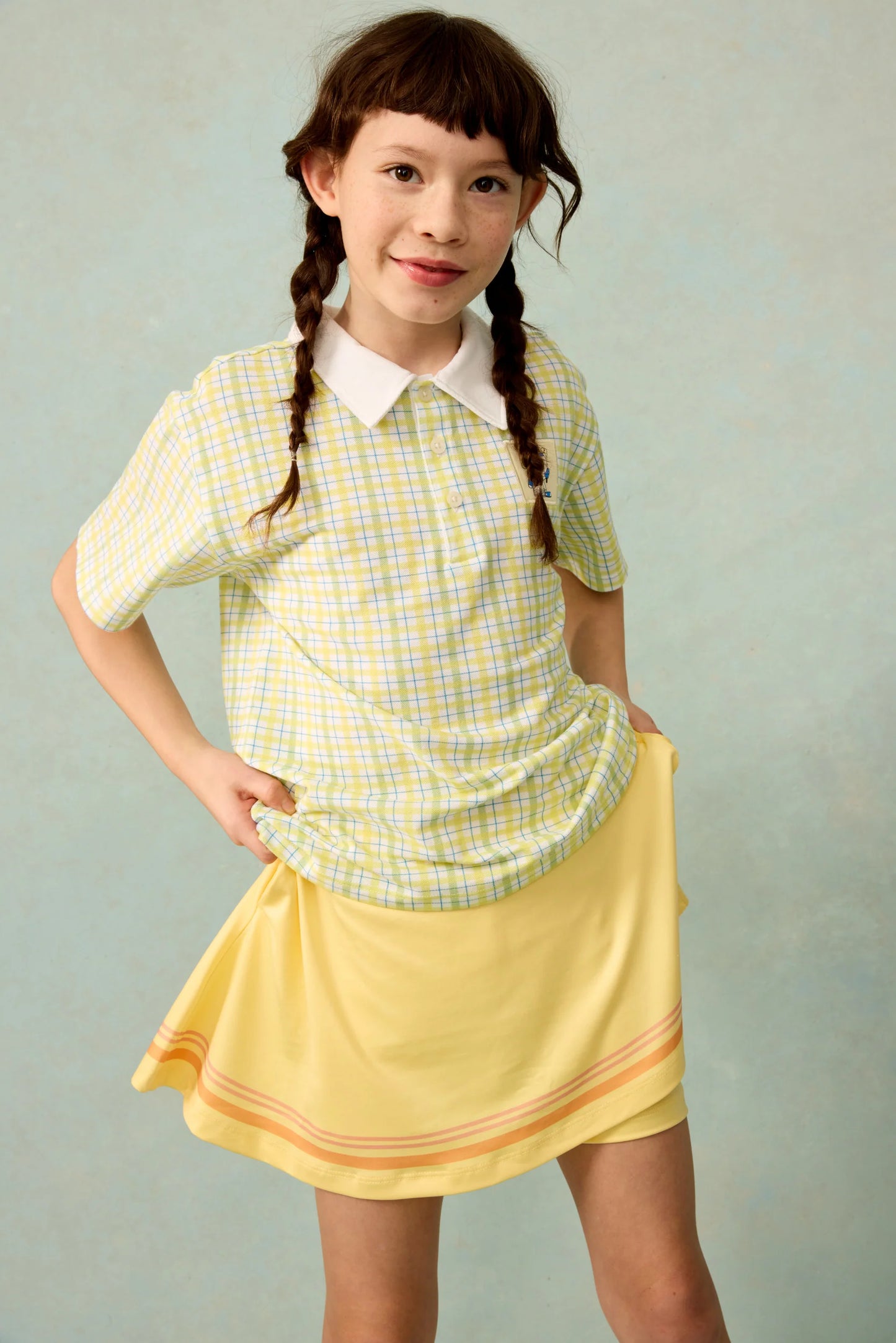 The Sunday Collective Play Polo in Patch Plaid