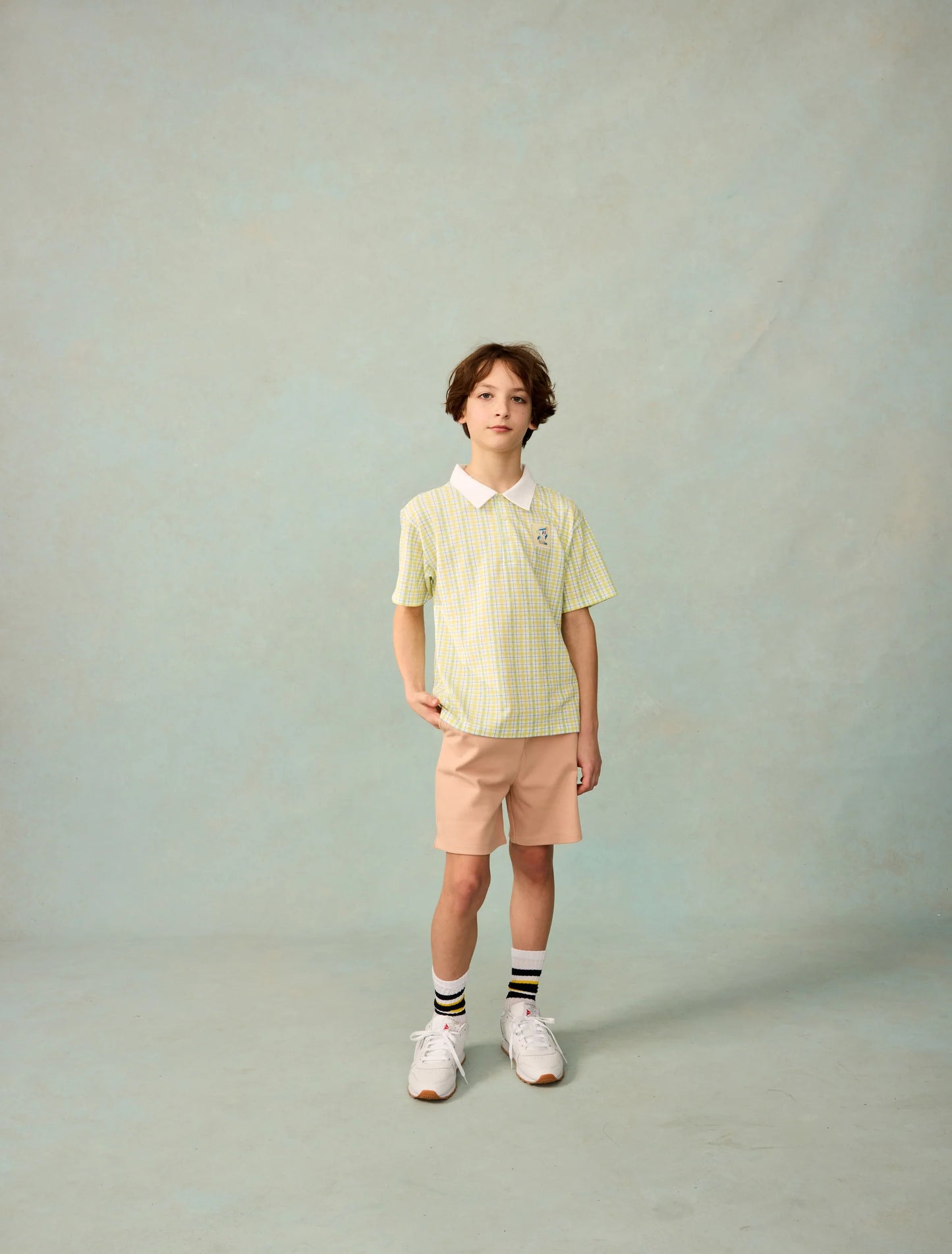 The Sunday Collective Play Polo in Patch Plaid