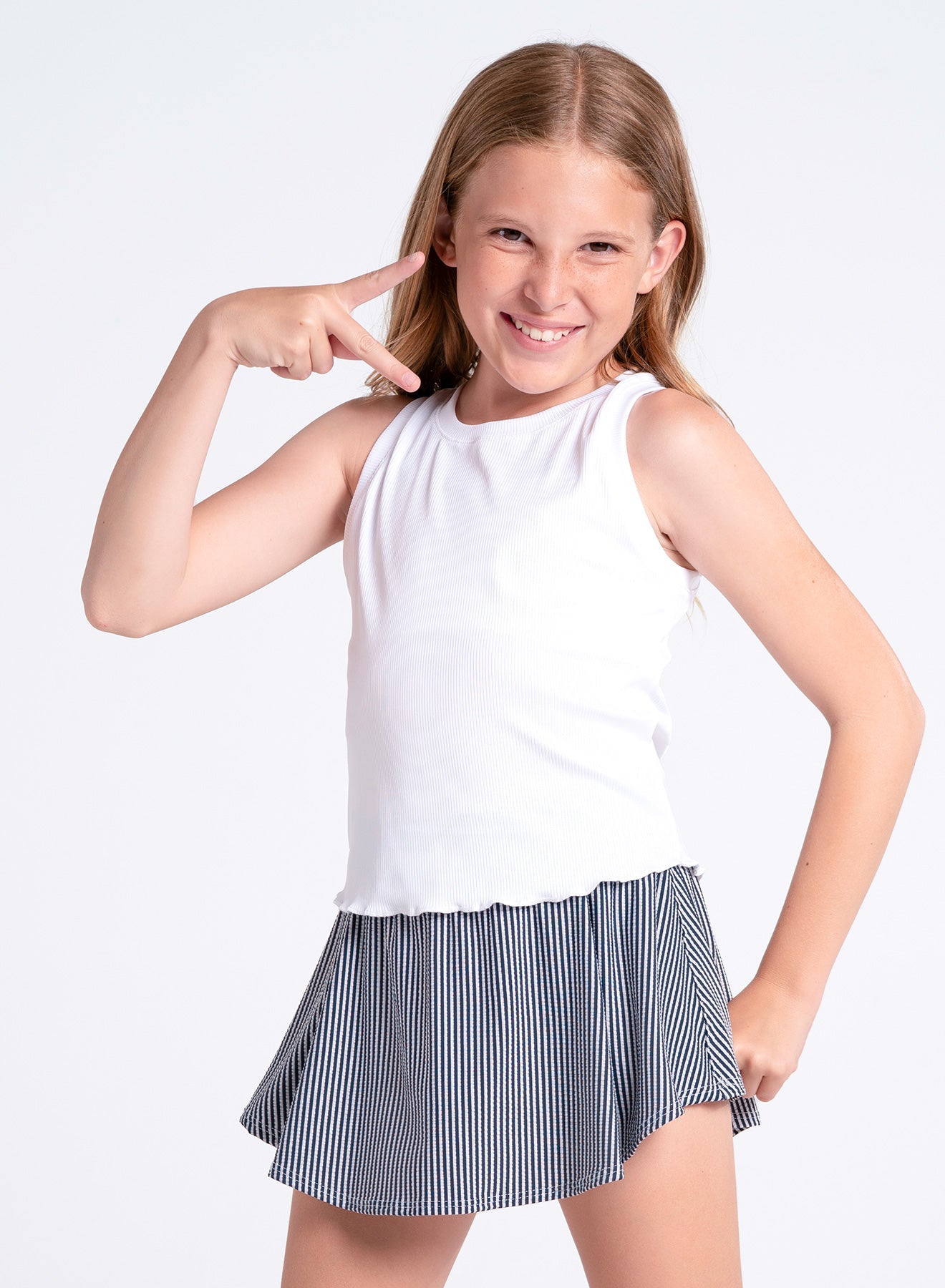 Lucky Seersucker Skirt - Girls