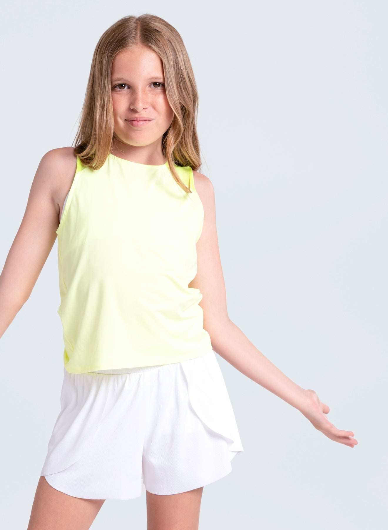 Crossover Flounce Short- Girls
