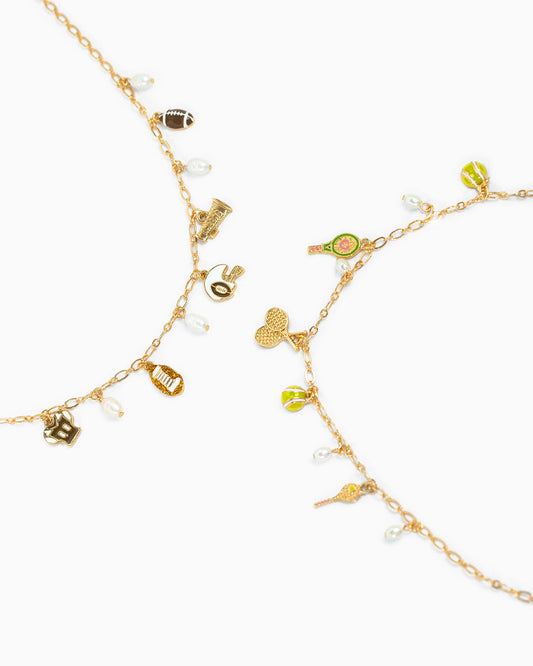 Tennis Court Color Charm Necklace