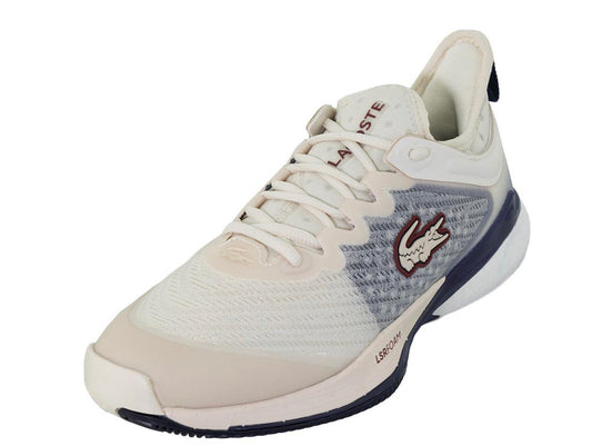 Lacoste Womens AG-LTE Lite Tennis Shoe Off White/Navy