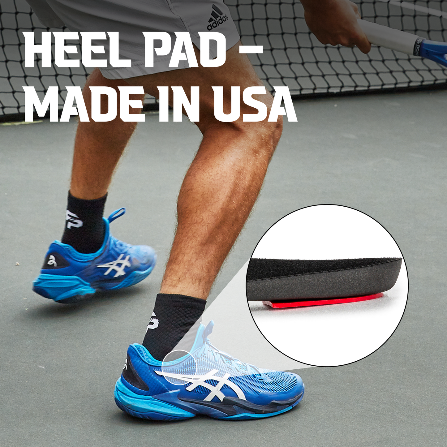 NEW! 1 Pair of RTP HEEL PAD XC v2 Red- Protect your joints while keeping your shoes feeling natural.