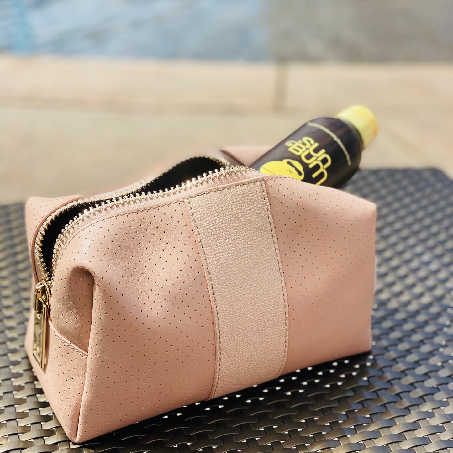 24/7 Bag - Black Leather/Gunmetal Zipper