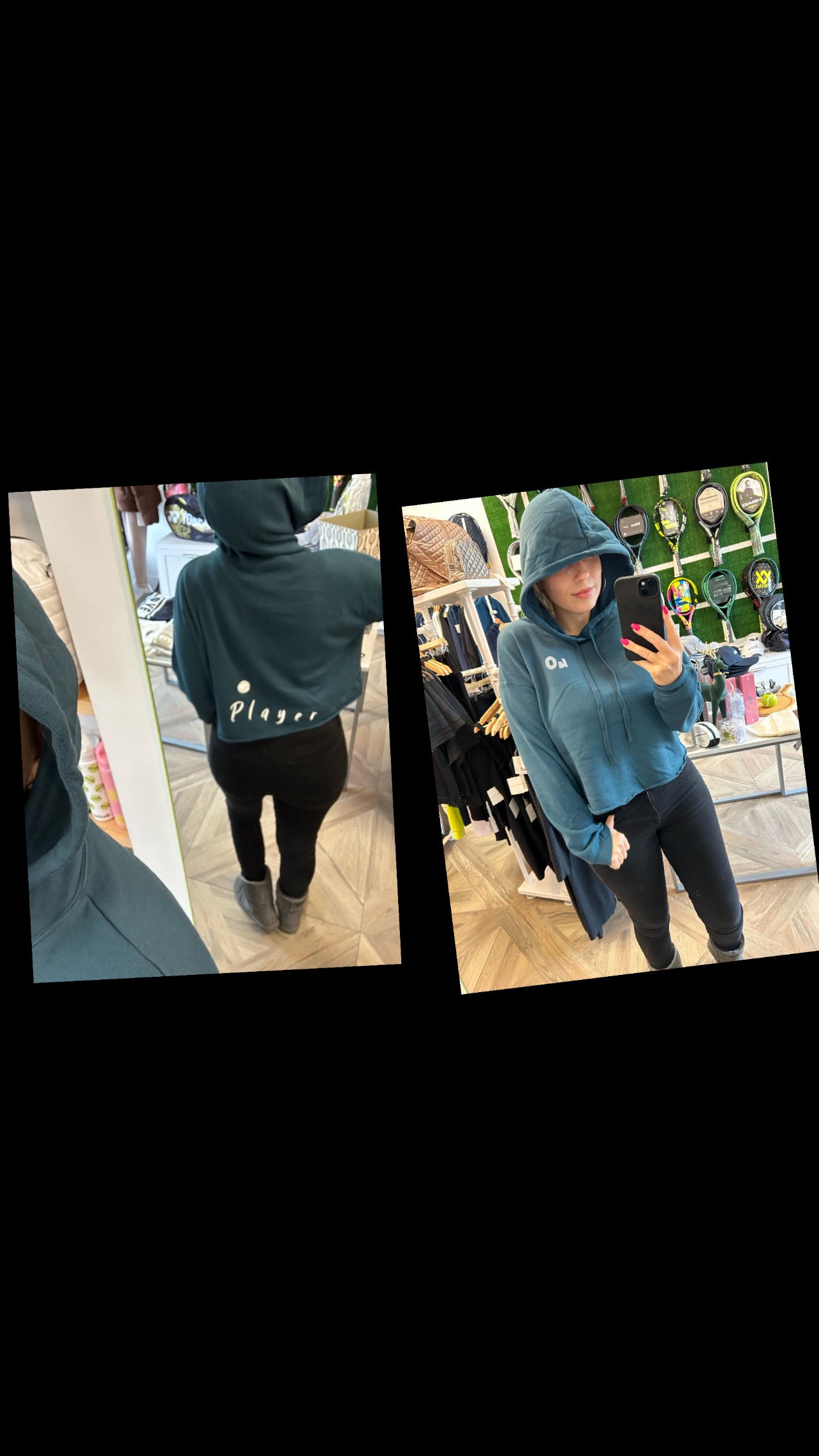 40 Love “Player” Ladies Cropped Fleece Hoodie