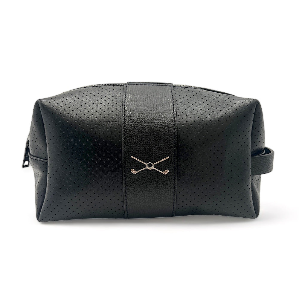 24/7 Bag - Black Leather/Gunmetal Zipper