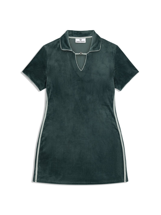 Lina Velour Dress- Green Gables
