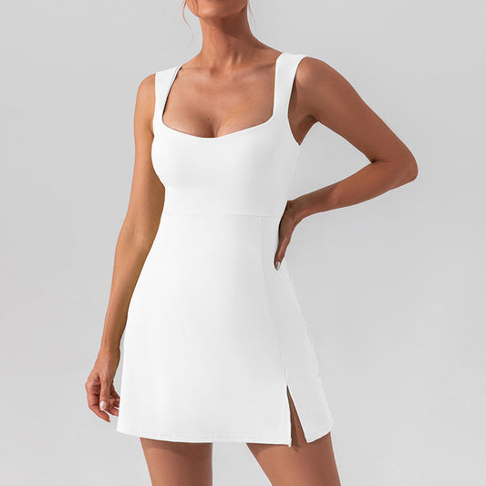Sling Solid Color Yoga/Tennis/Golf Lightweight Breathable Sports Dress Women