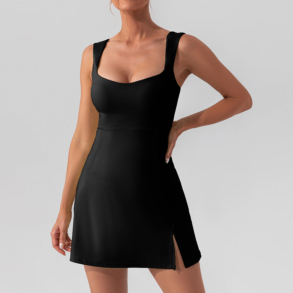 Sling Solid Color Yoga/Tennis/Golf Lightweight Breathable Sports Dress Women