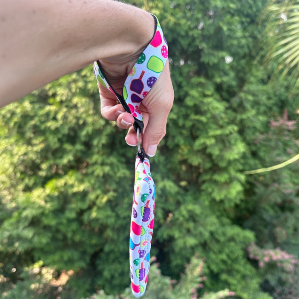 Pickleball Credit Card Holder Zipper Wristlet