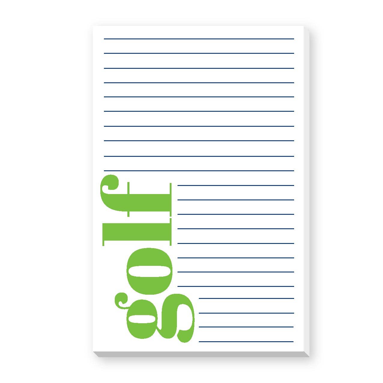 TENNIS, GOLF OR PICKLEBALL LARGE LINED NOTEPAD: TENNIS