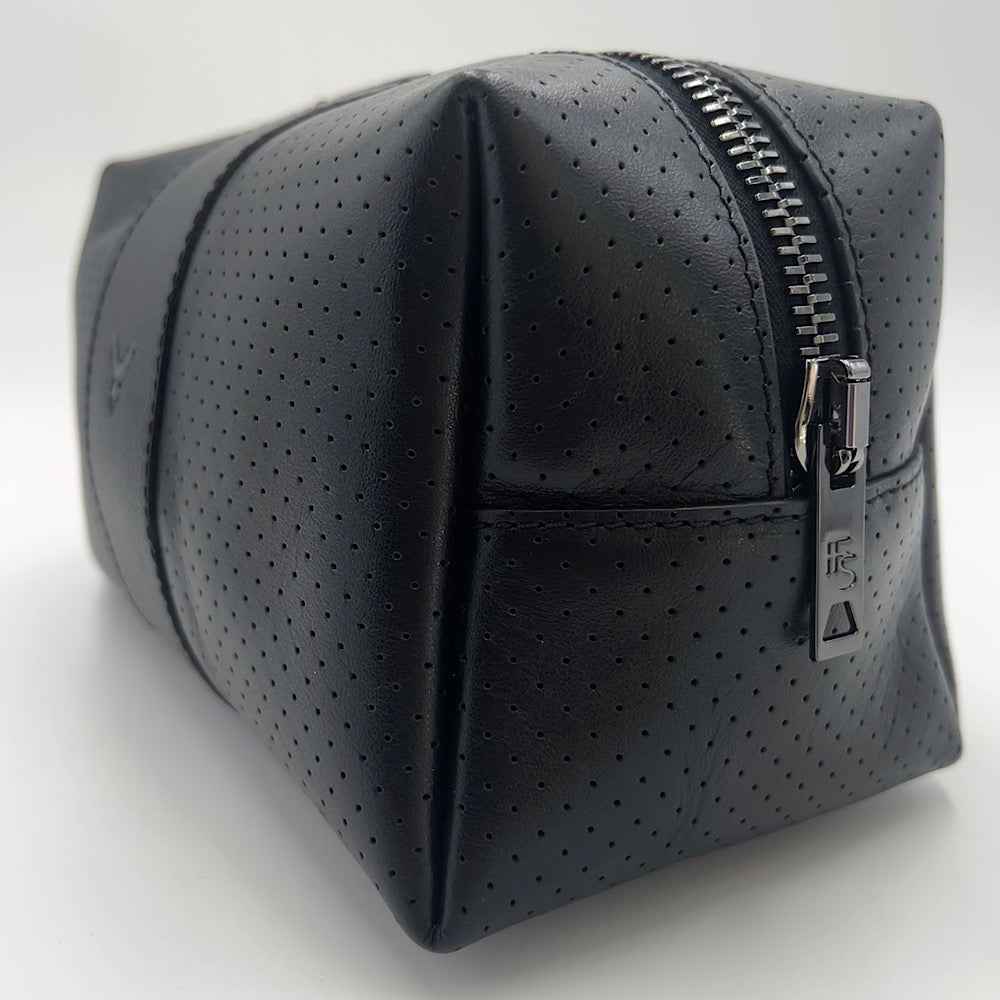 24/7 Bag - Black Leather/Gunmetal Zipper