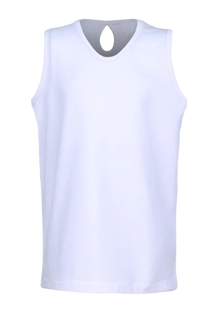 Little Miss Tennis - Santorini Island Tank White