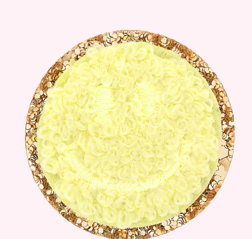 Stoney Clover- Mini Glitter Smiley Face Patch