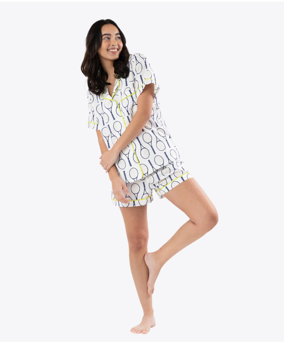 Katie Kime Tennis Time Pajama Shorts Set
