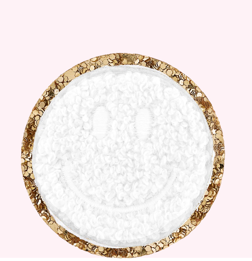 Stoney Clover- Mini Glitter Smiley Face Patch