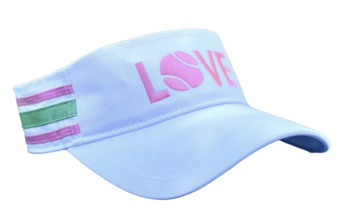 Tennis Visor - Pink & Kelly Green