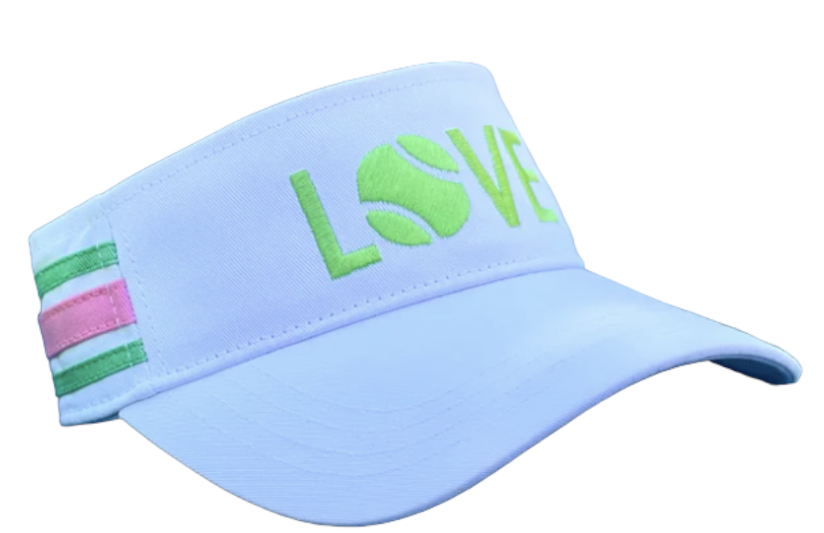 Tennis Visor - Lime Green & Pink