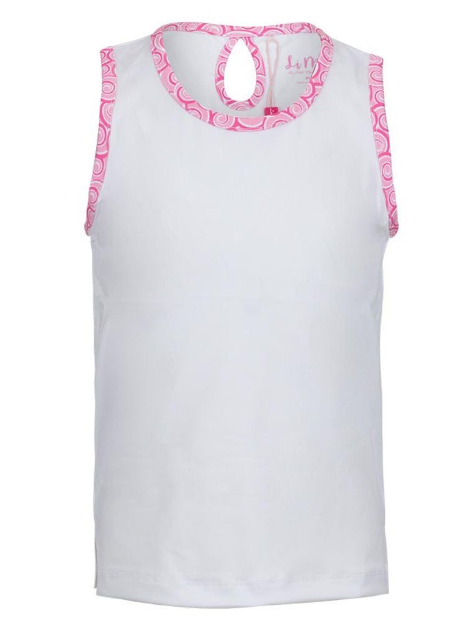 Little Miss Tennis Keyhole Tennis Tank