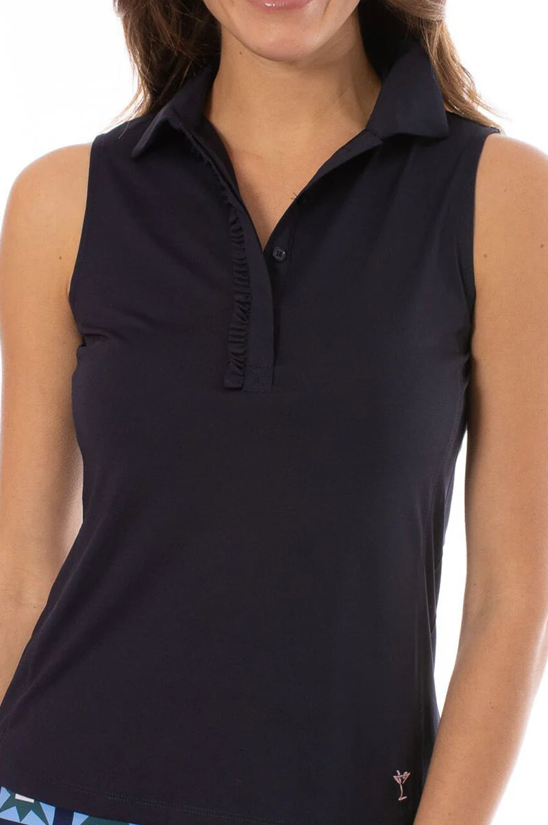 Golftini - Sleeveless Ruffle Polo