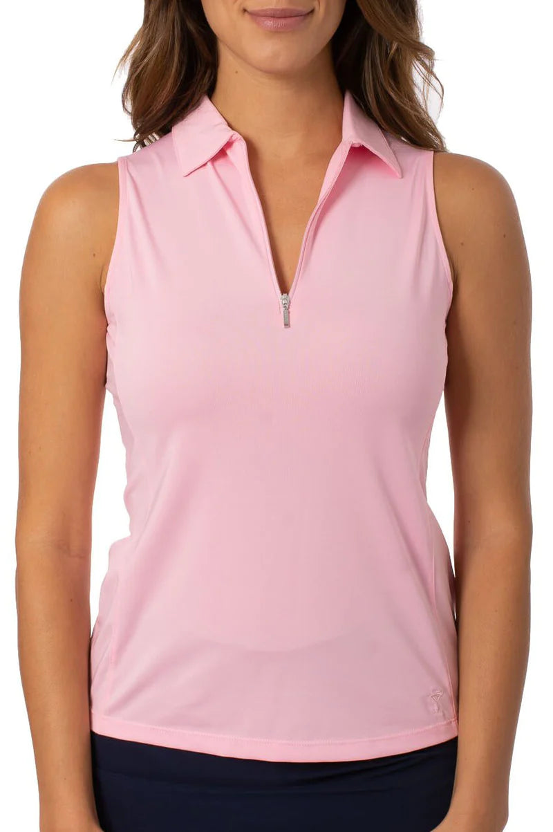 Golftini - Sleeveless Zip Polo