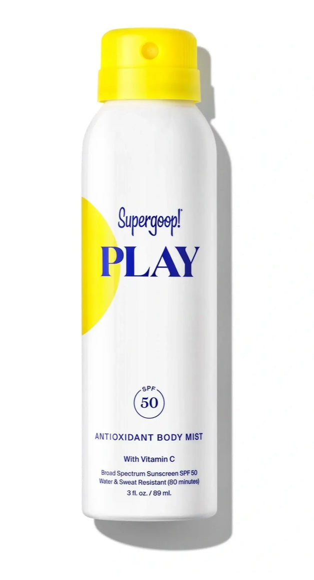 Supergoop PLAY Antioxidant Body Mist SPF 50 with Vitamin C 3fl