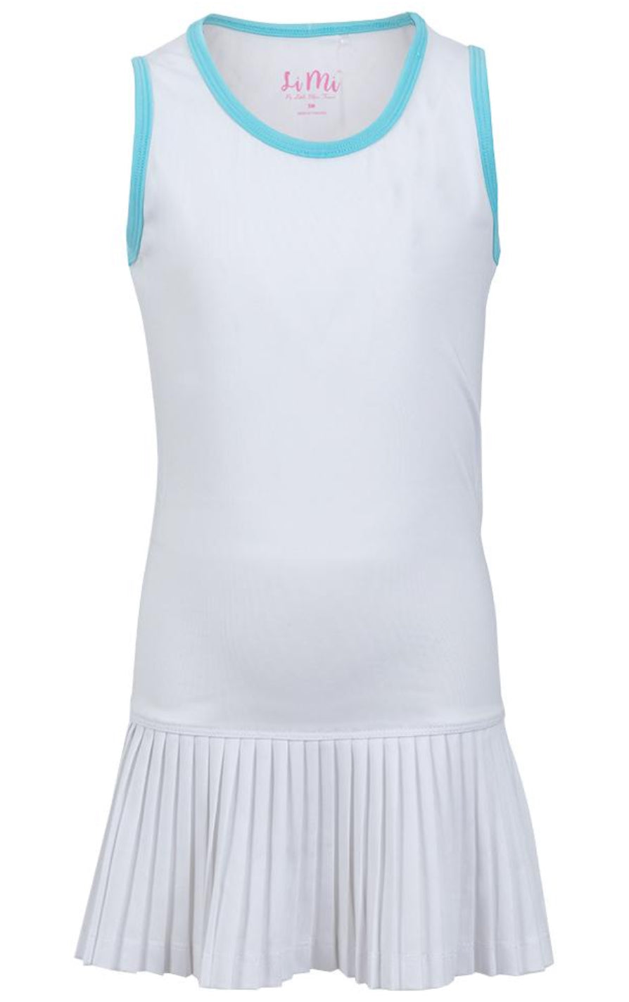 Little Miss Tennis Girls` Mini Pleat Tennis Dress