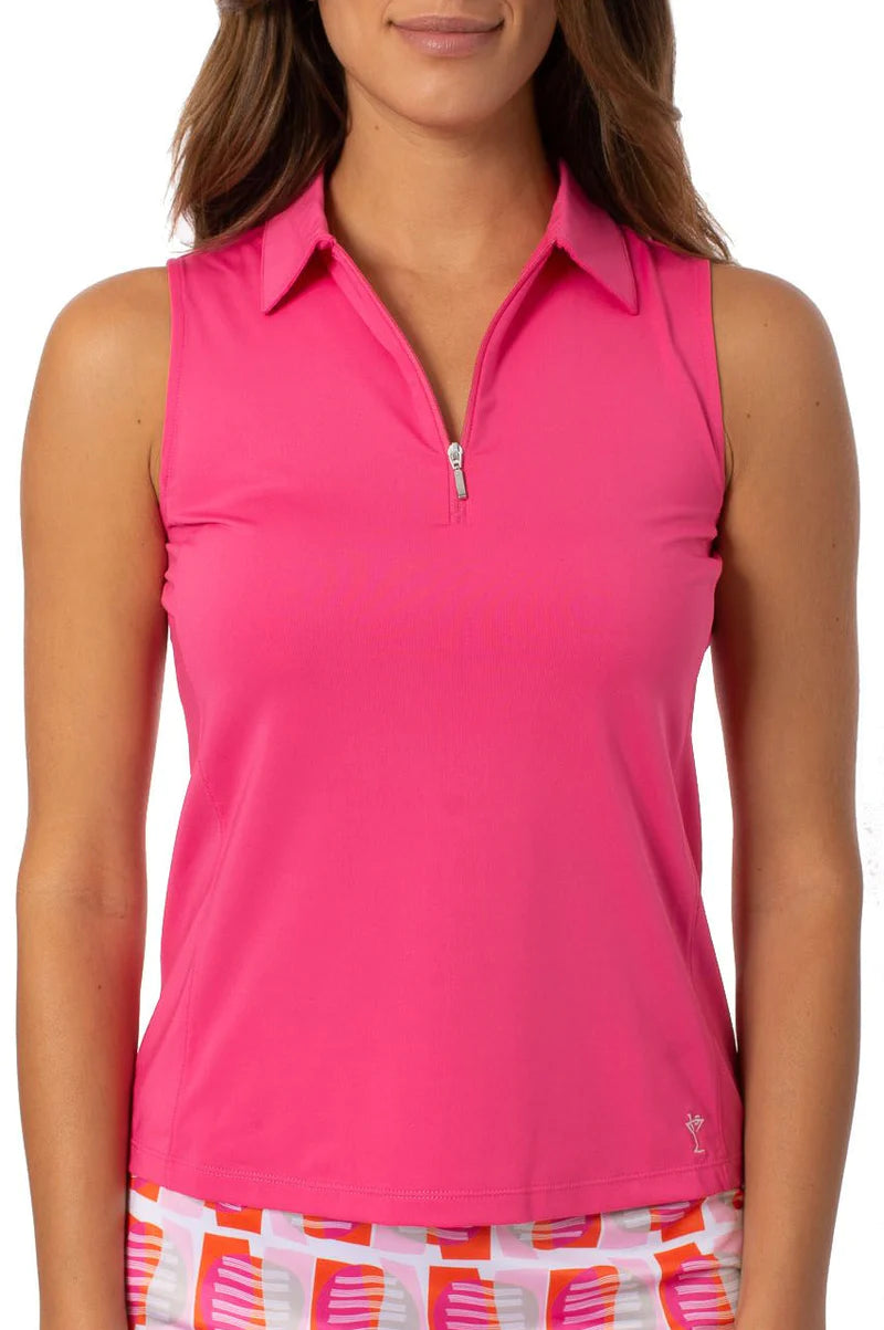 Golftini - Sleeveless Zip Polo