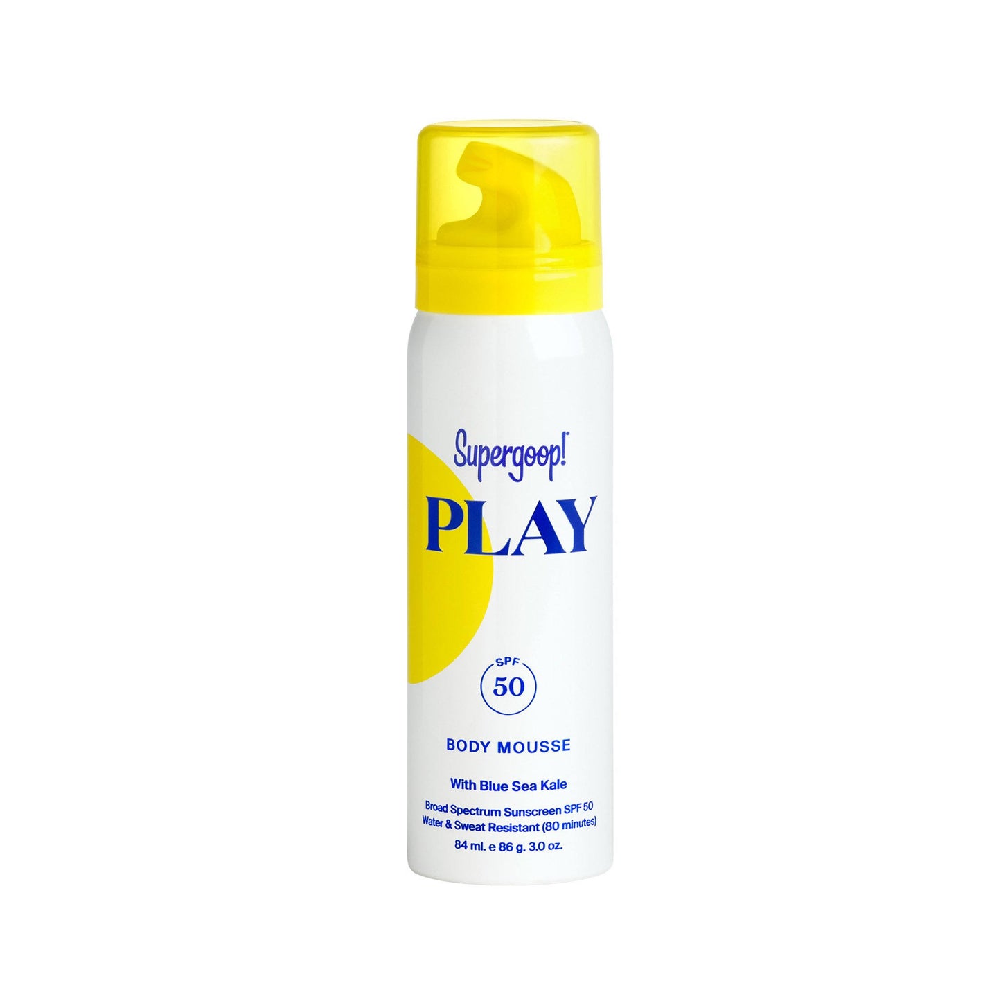 Supergoop PLAY Body Mousse SPF 50 with Blue Sea Kale