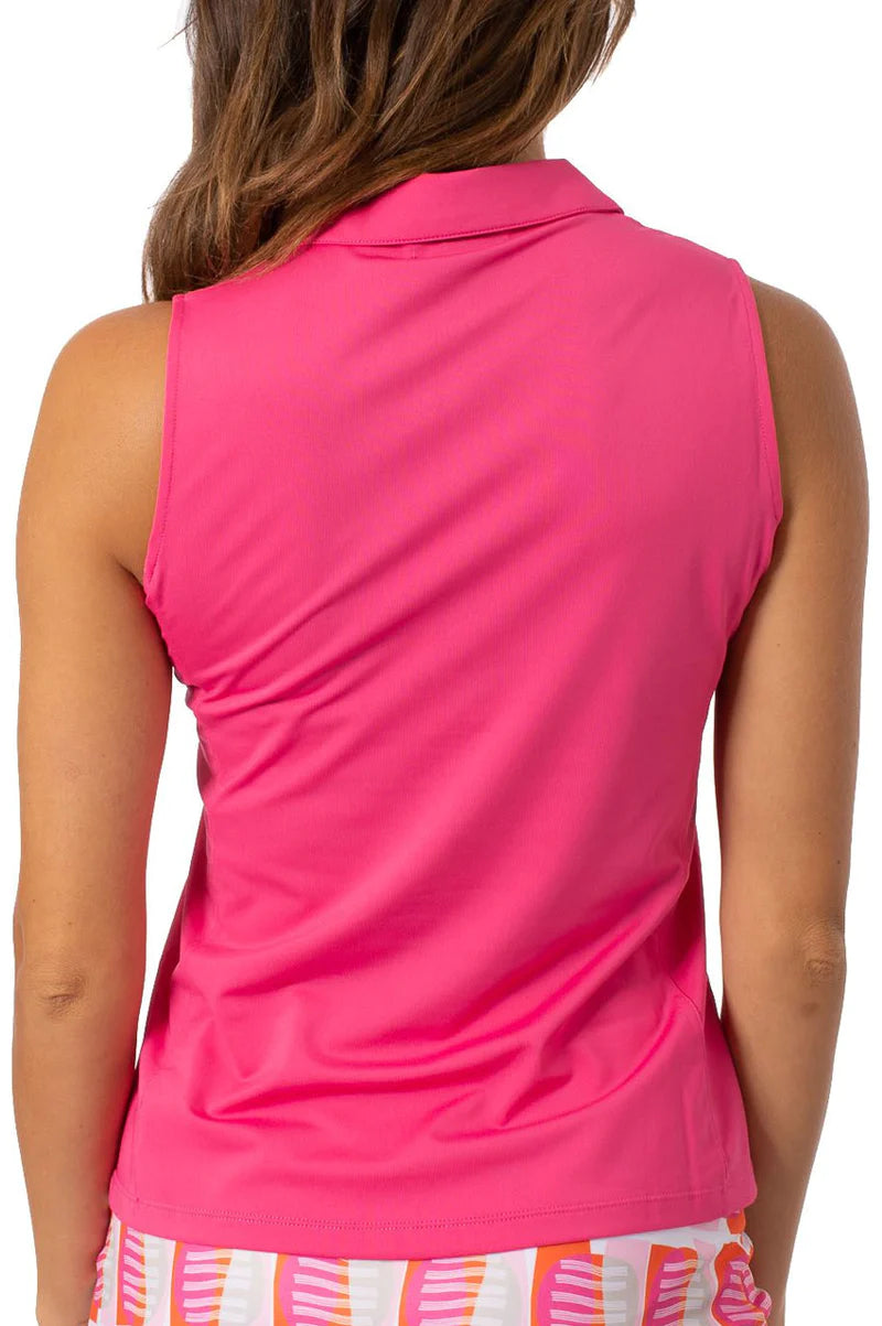 Golftini - Sleeveless Zip Polo