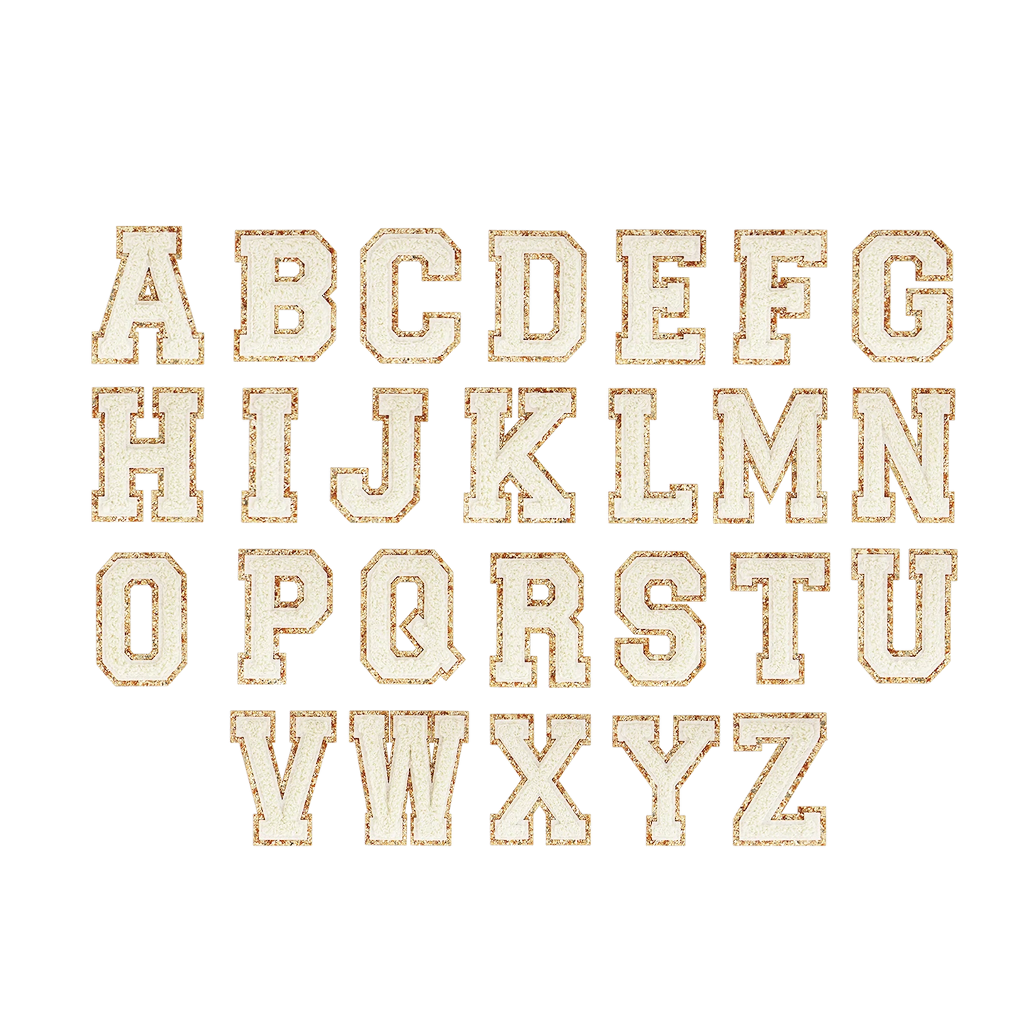 Stoney Clover Lane-Blanc Glitter Varsity Letter Patches