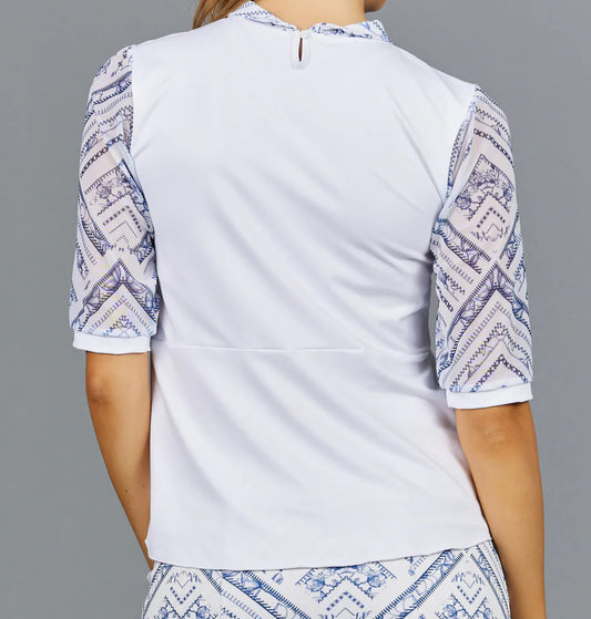 Denise Cromwell Nadia Preppy Collar Top
