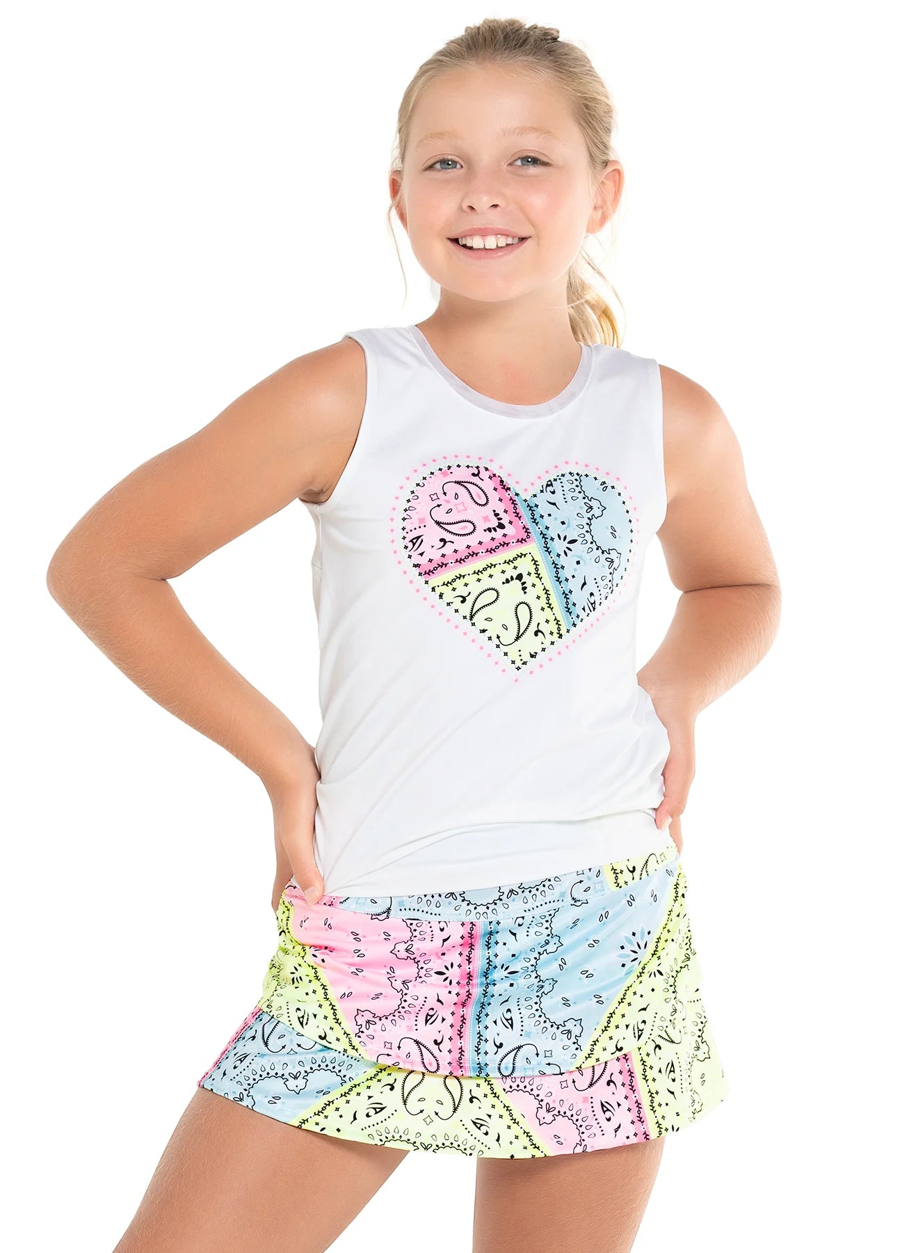 Lucky in love kids- Bandanna love skirt
