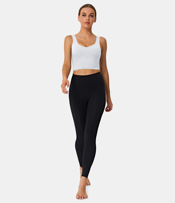 V-Back Crossover Workout Cropped Tank Top