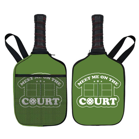 Meet Me On The Court Pickleball Paddle Cover Gift