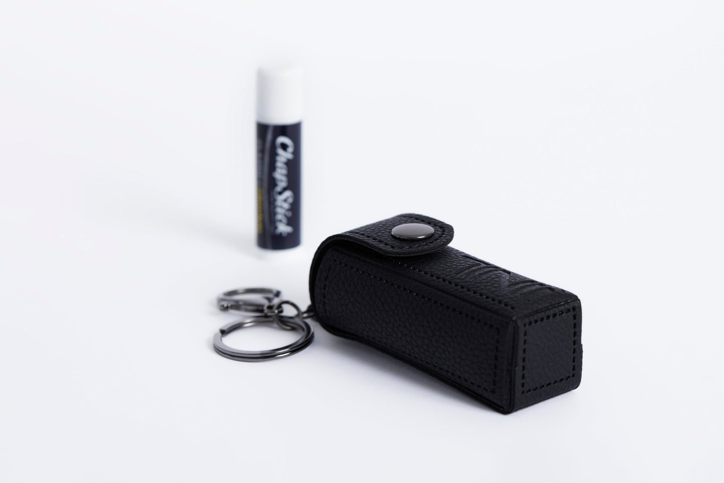 ALWAYS WITH ME LIP BALM + KEYCHAIN HOLDER - BLACK