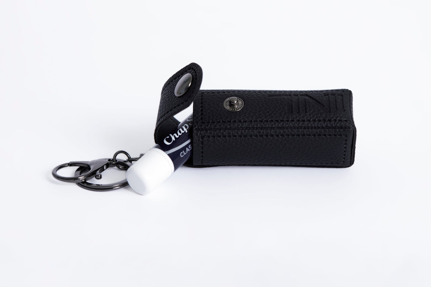 ALWAYS WITH ME LIP BALM + KEYCHAIN HOLDER - BLACK