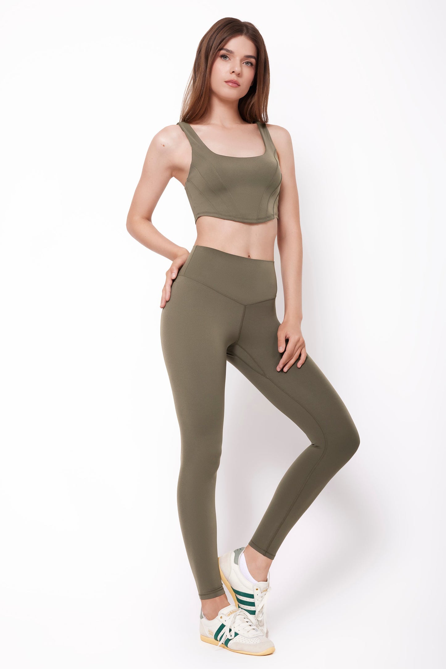 NYC CORSET TOP - SUEDETECH ARMY